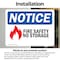Signmission Fire Safety No Storage Sign, Vinyl Decal, 10in W x 7in L, 2PK OS-2PACK-NS-D-710-L-12655 - alternate 5